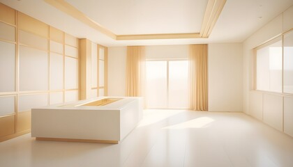 white and gold theme modern interior