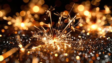 Fototapeta premium Mesmerizing sparkler light on Guy Fawkes Night 