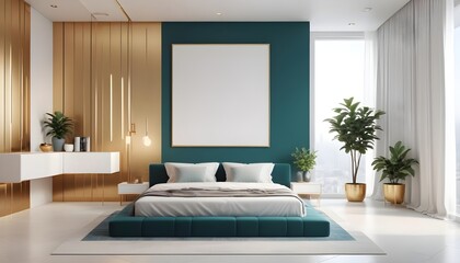 white and gold theme modern interior