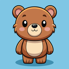 Adobe Illustrator Artwork Cute Hand Drawn Animal Bear Cartoon Vector Illustration by eps 10