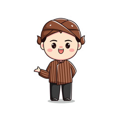 Indonesian traditional Java Blangkon boy costume