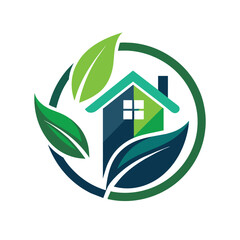 Farming logo design. Green Minimalist flat Farming vector logo illustration