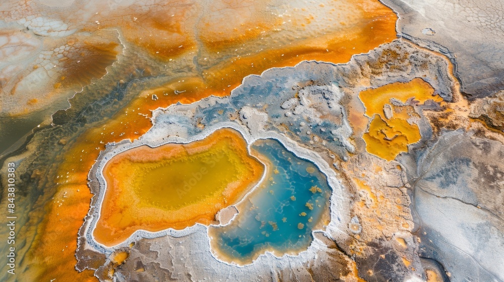 Wall mural a birds eye view of the vibrant colors and patterns created by the varying shapes and sizes of salt 