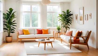 white and gold theme modern interior