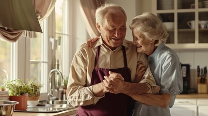 Fototapeta premium The Elderly Dancing Couple