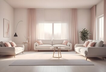 Fototapeta premium white and gold theme modern interior