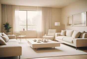 Fototapeta premium white and gold theme modern interior