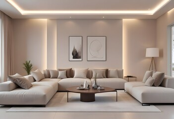 white and gold theme modern interior