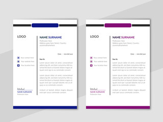 Professional business letterhead design for corporate company