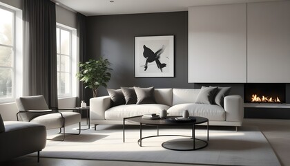 white and gold theme modern interior