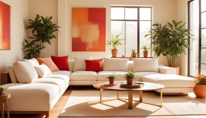 white and gold theme modern interior