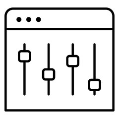 An editable design icon of online equalizer 