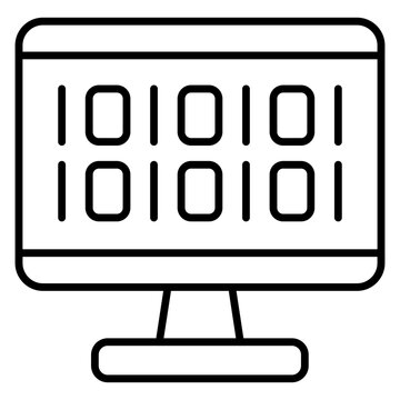 An icon design of binary Data 