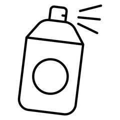 Conceptual flat design icon of spray paint 