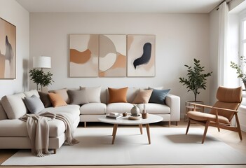 white and gold theme modern interior