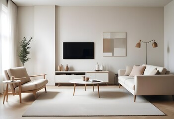 Fototapeta premium white and gold theme modern interior