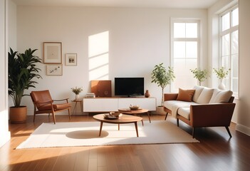 white and gold theme modern interior