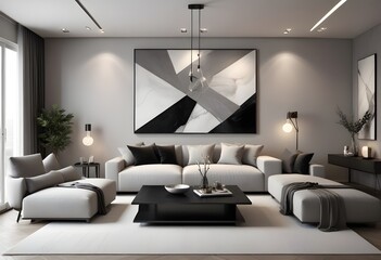 white and gold theme modern interior