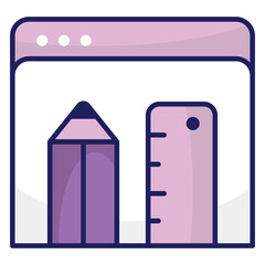 Modern design icon of web design 