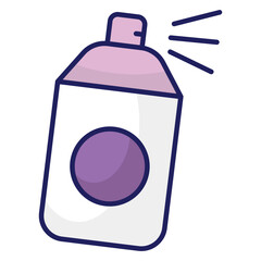 Conceptual flat design icon of spray paint 