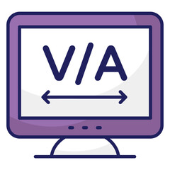 Fototapeta premium Editable design icon of kerning button 