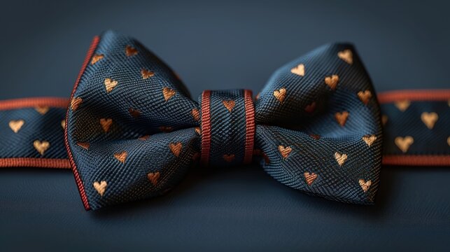 Bow Tie heart silhouette dark background