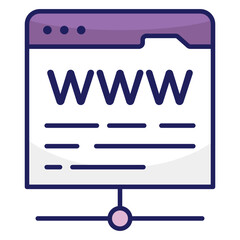 Modern design icon of www