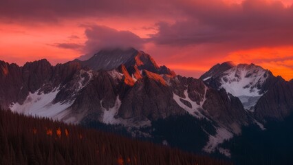 Obraz premium Beautiful view of the mountain. Mountain landscape. The beauty of nature.
