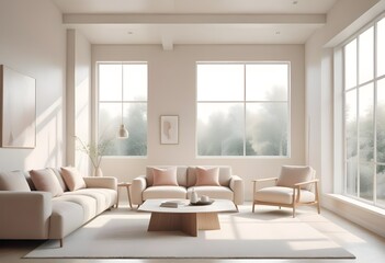 Fototapeta premium white and gold theme modern interior