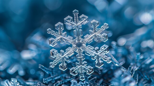 Snowflake structure in the style of Nikon D850, macro photography, 32k UHD, National Geographic photo, high detailed, focus stacking