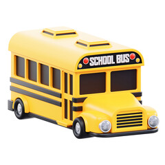 A yellow school bus with the words 