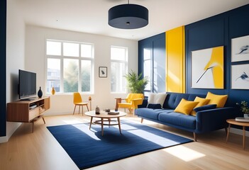 Fototapeta premium white and gold theme modern interior