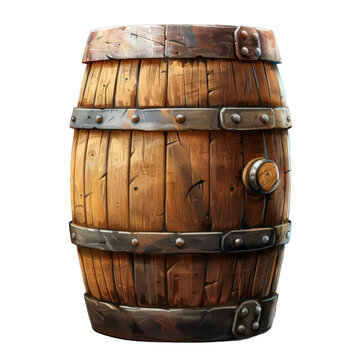 recommend clip art: A realistic illustration of a beer keg