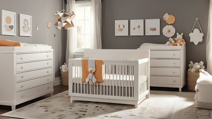 baby bedroom with a crib