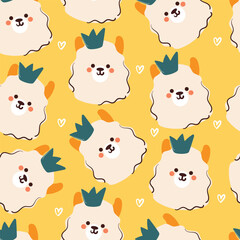 seamless pattern cartoon llama. cute animal wallpaper for textile, gift wrap paper