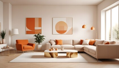 white and gold theme modern interior