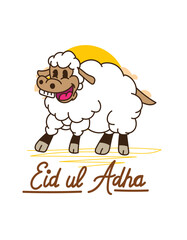 Muslim holiday Eid al-Adha.1445 H the sacrifice a ram. graphic design decoration kurban bayrami. month is mean muslim event