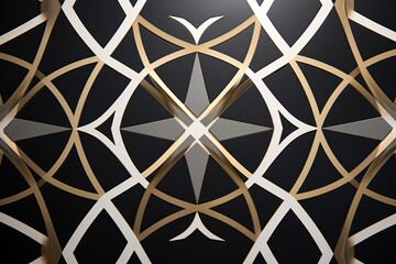 Naklejka premium Elegance in Geometry: Intricate Pattern Wallpaper