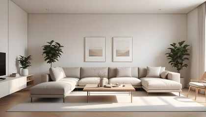 Fototapeta premium white and gold theme modern interior