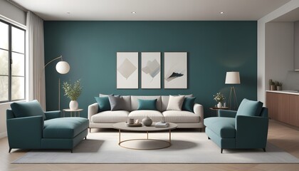 white and gold theme modern interior