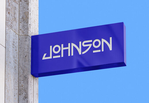 Logo Mockup Template Style Effect Wall Badge Sign Signboard Metal Text Brand Logotype Identity