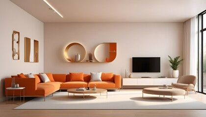 white and gold theme modern interior