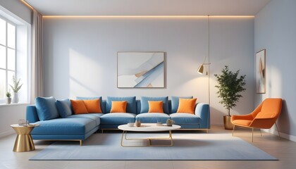 white and gold theme modern interior