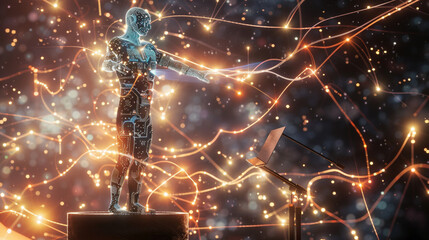 Obraz premium AI Orchestrating the Electric Symphony