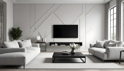 white and gold theme modern interior