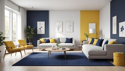 white and gold theme modern interior