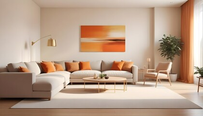 white and gold theme modern interior