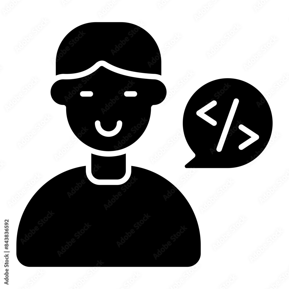 Canvas Prints premium download icon of programmer