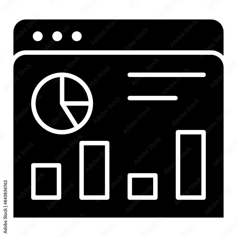 Canvas Prints a trendy design icon of web statistics
