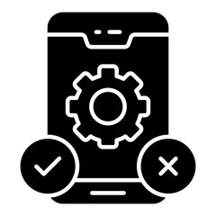 A unique design icon of mobile setting 